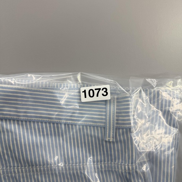 Carhartt WIP Terrell SK Shorts Mens Large Blue Striped Workwear Cargo Heart Logo - Picture 9 of 9